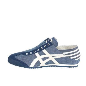 2023熱銷 Asics Onitsuka Tiger 鬼冢虎 Mexico 66 Slip-on 休閒鞋 男女同款 深藍