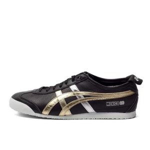 時尚必備 Asics Onitsuka Tiger Mexico 66 鬼冢虎 男女休閒鞋 黑金