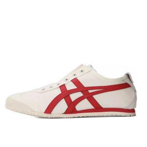 新品 Asics Onitsuka Tiger 鬼冢虎 Mexico 66 Slip-on 休閒鞋 男女同款 白紅