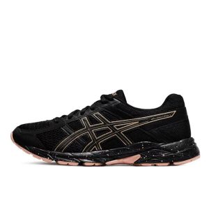 💎全台熱銷💎 ASICS GEL-CONTEND 4 戶外女子 跑步鞋 緩震透氣 運動鞋 黑金粉